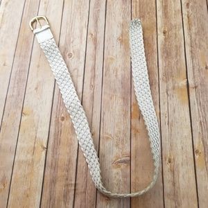Michael Kors Accessories - Michael Kors White Leather Braided Belt Michael Kors Accessories - Michael Kors White Leather Braided Belt